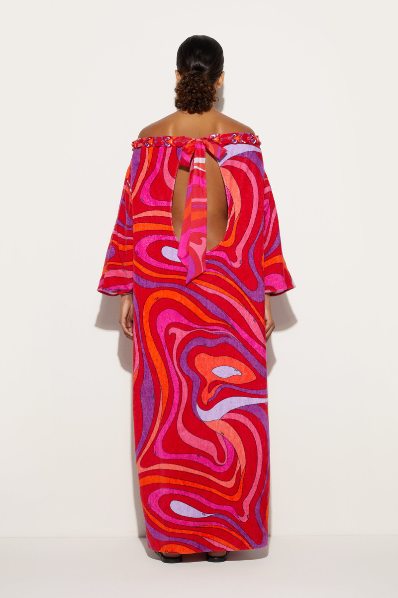MARMO PRINT EMBROIDERED KAFTAN 4