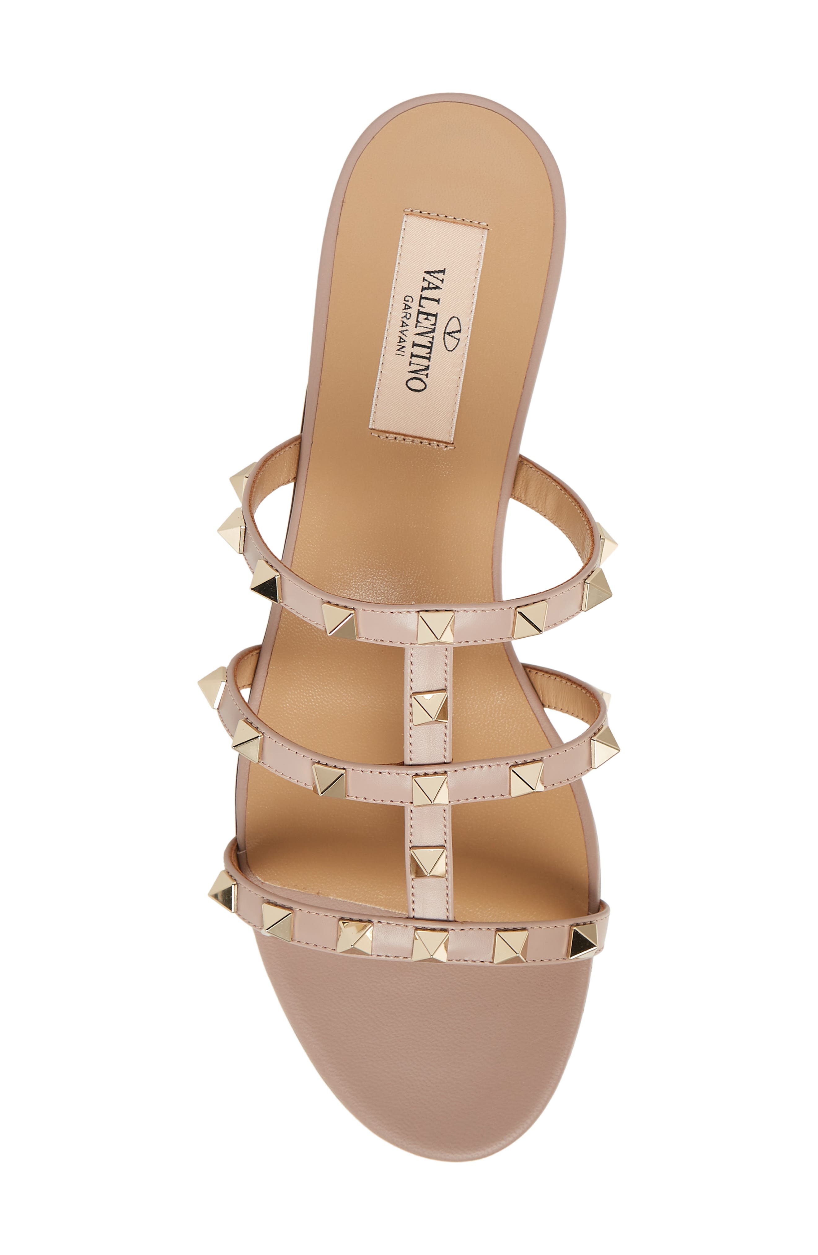 Valentino Garavani Rockstud Slide Sandal in P45 Poudre at Nordstrom - 5