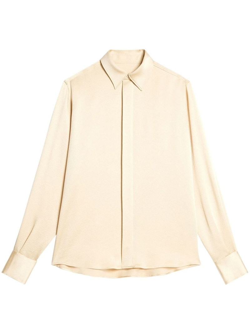 silk finish long-sleeve shirt 1