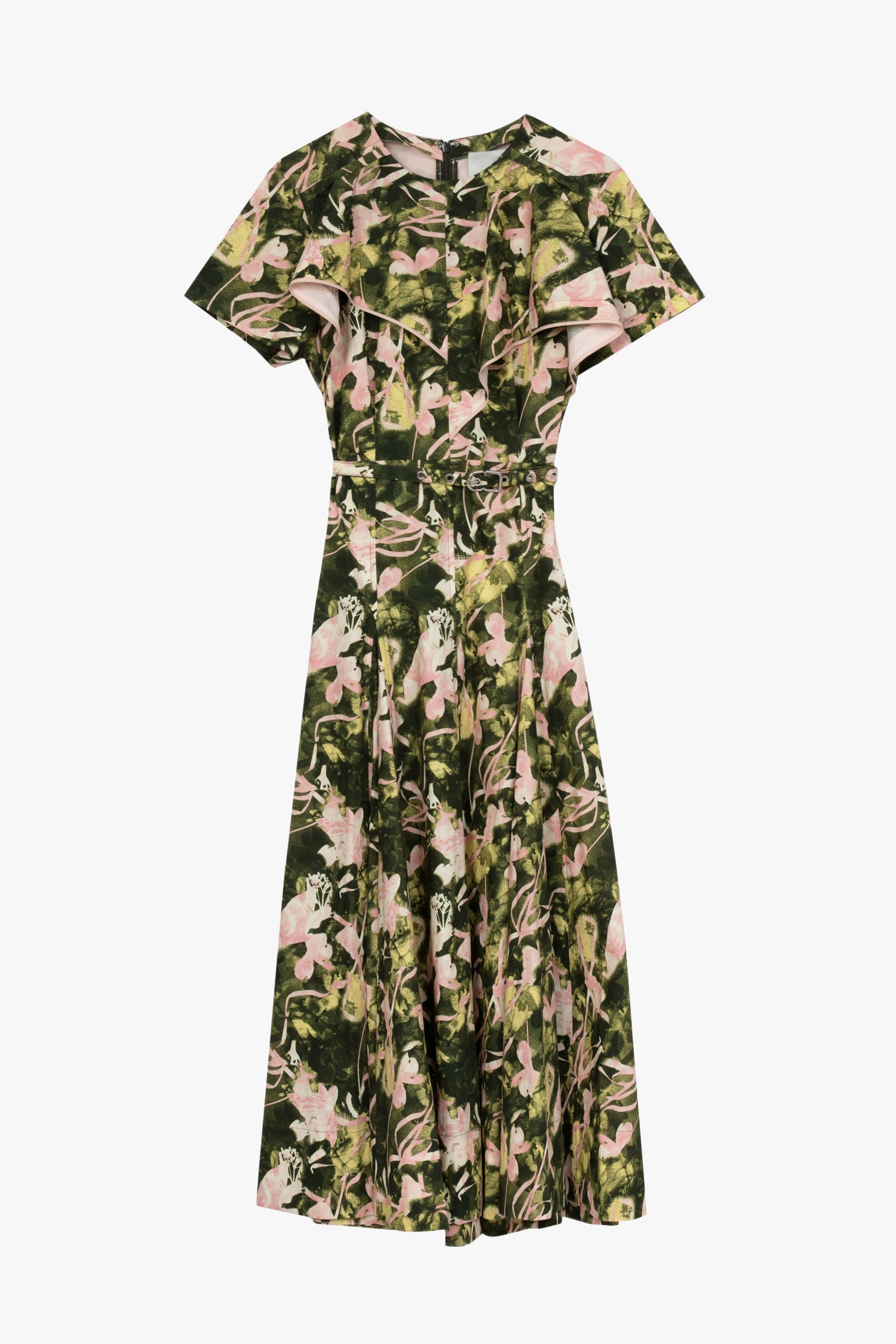 Floating Iris Dress With Cascading Drape - 5
