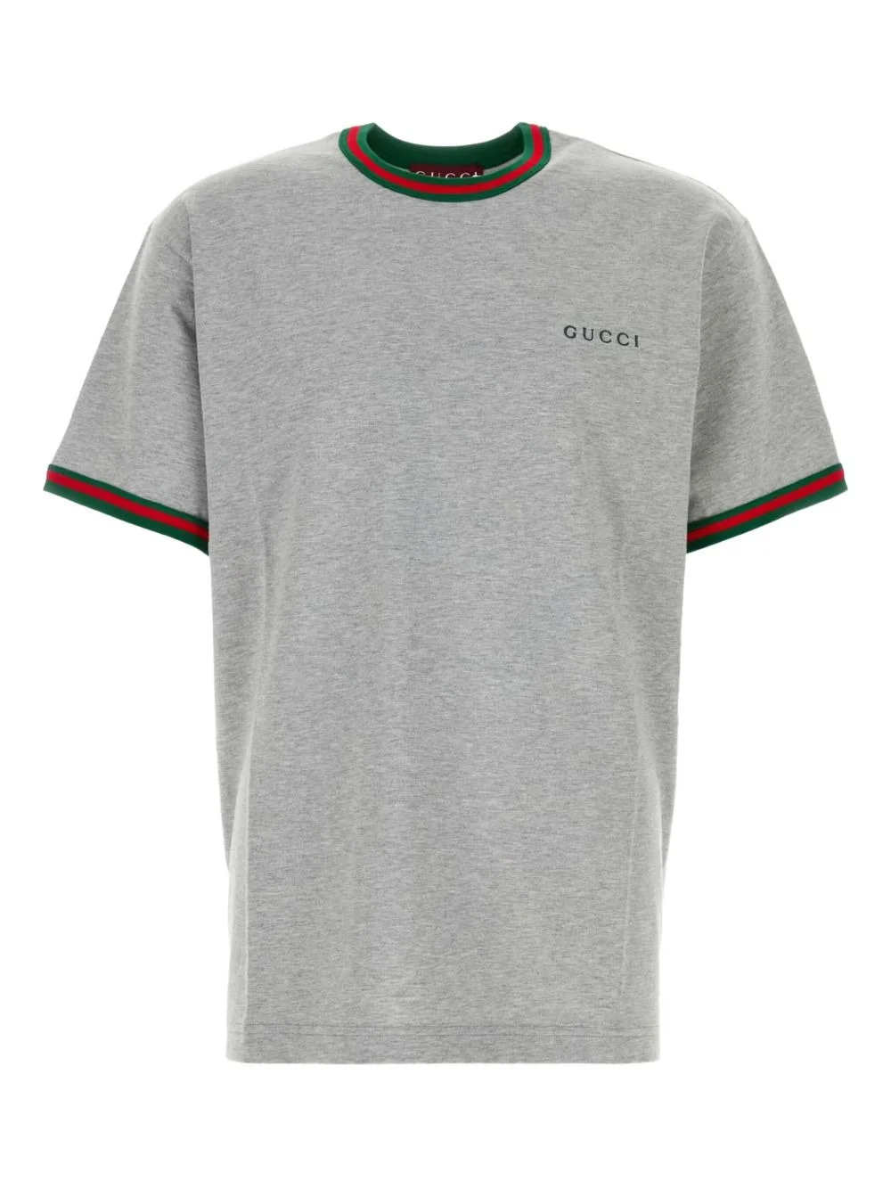 Gucci Men Web Detail Cotton T-Shirt - 1
