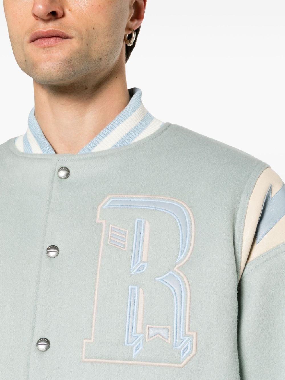 Lightning wool-blend varsity jacket - 5