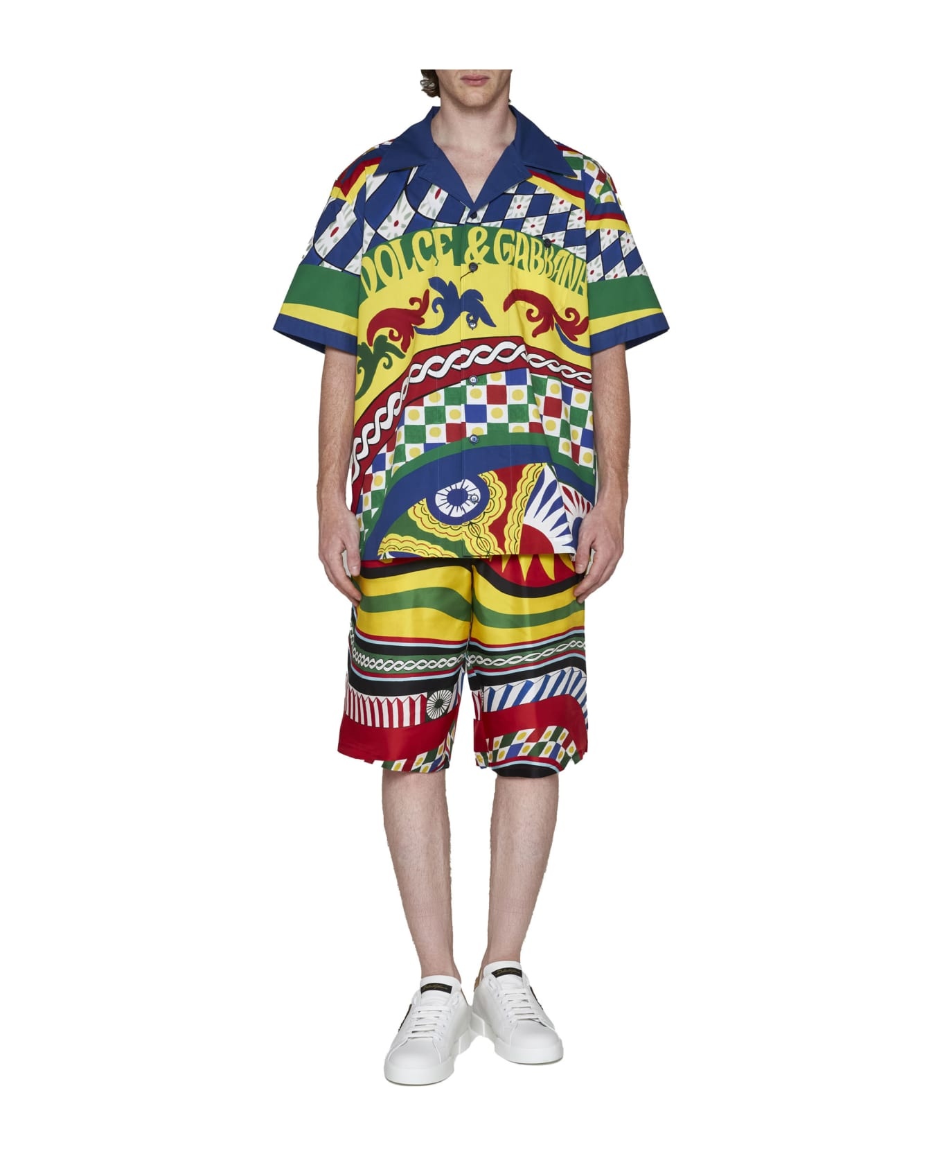 Printed Satin Bermuda Shorts - 2
