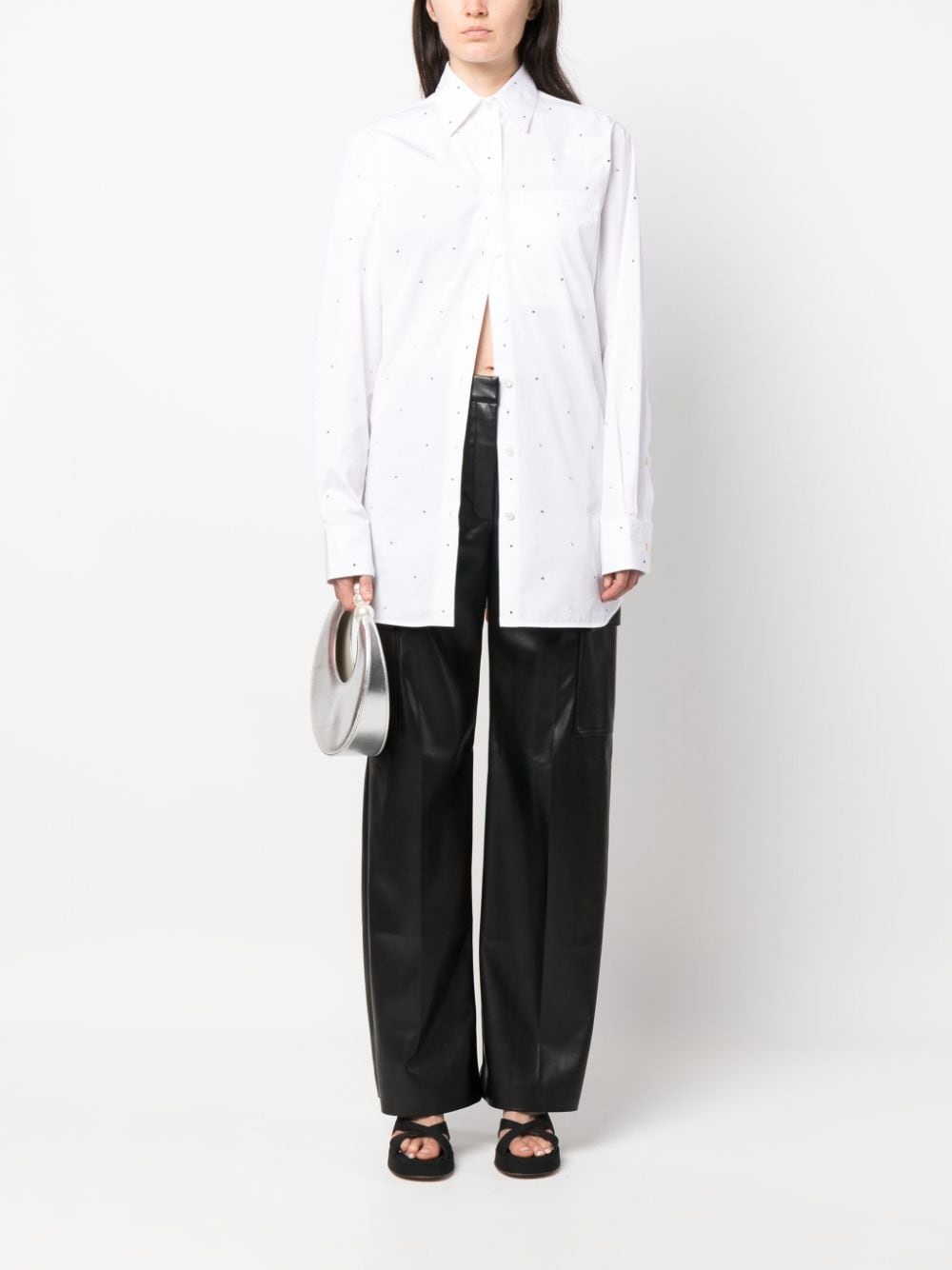 cargo-pocket straight-leg trousers - 2