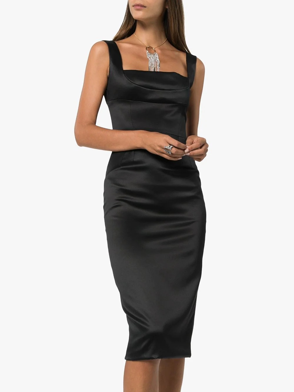 Duchess fitted midi dress - 3