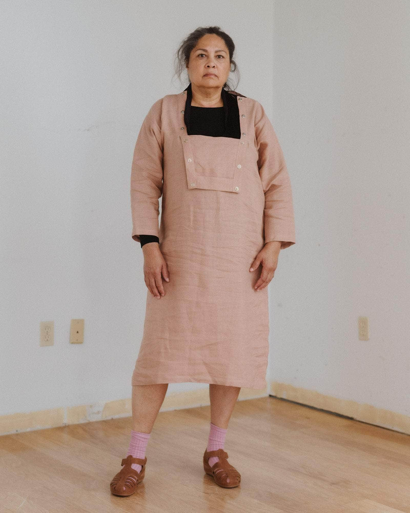 BASERANGE Ponte Dress - Hemp outlook