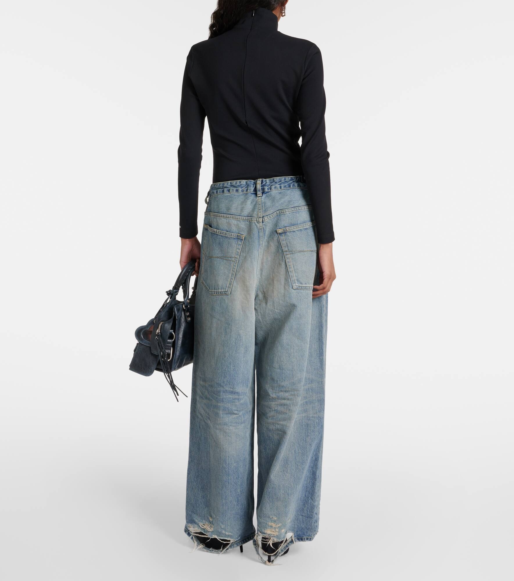 Mid-rise wide-leg jeans - 3