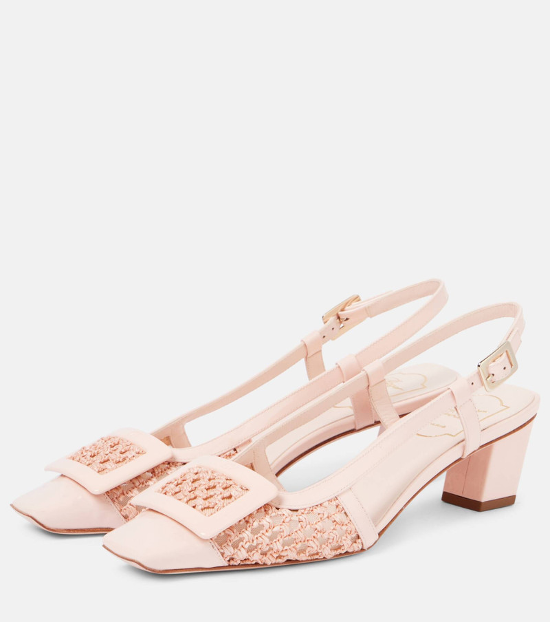 Belle Vivier 45 crochet slingback pumps 4