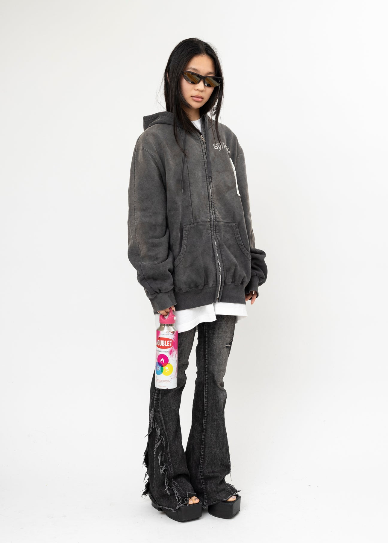BLACK DOUBLET WASTE-REDUCING ALGORITHM HOODIE - 5
