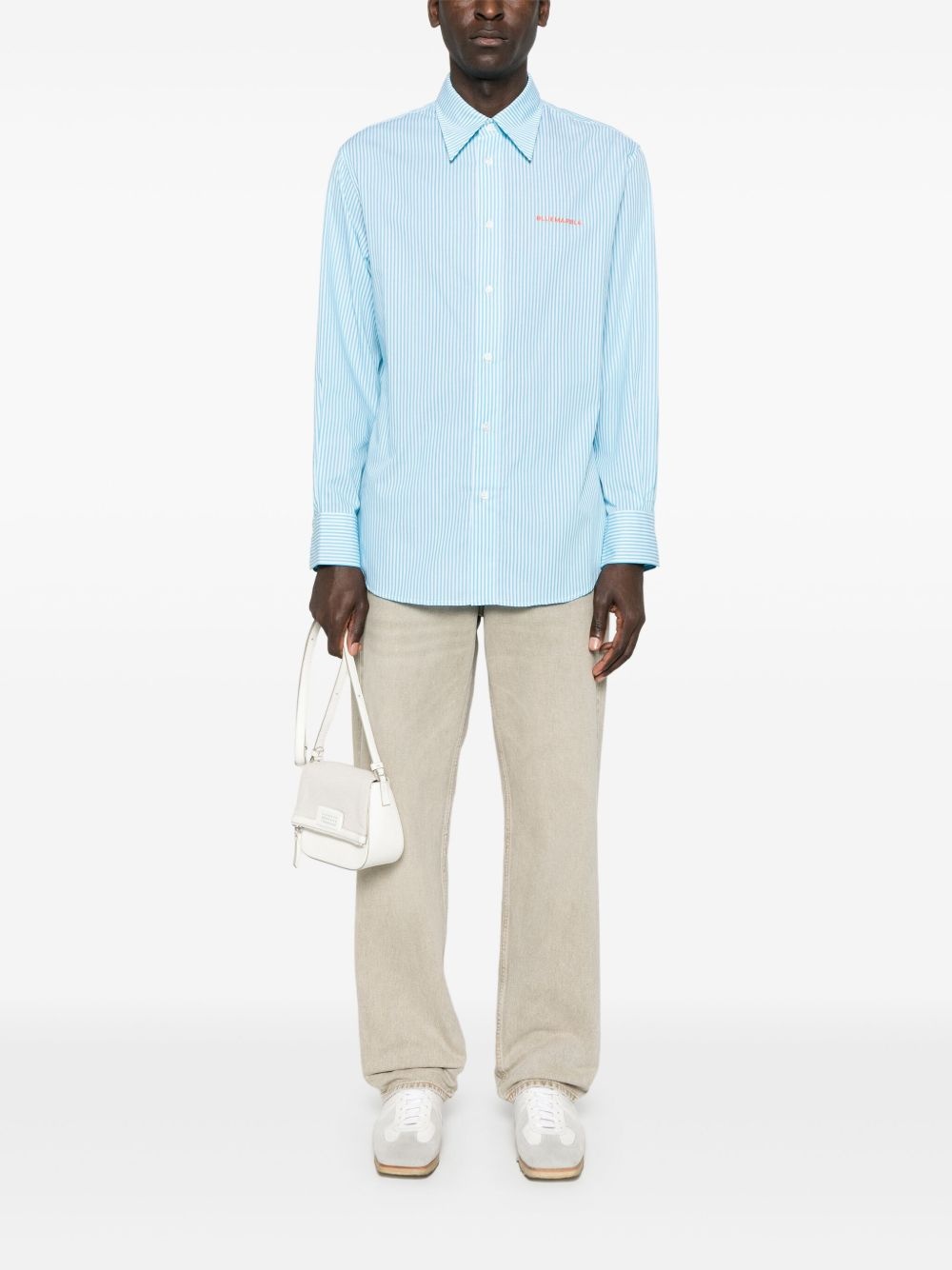 striped poplin shirt - 2