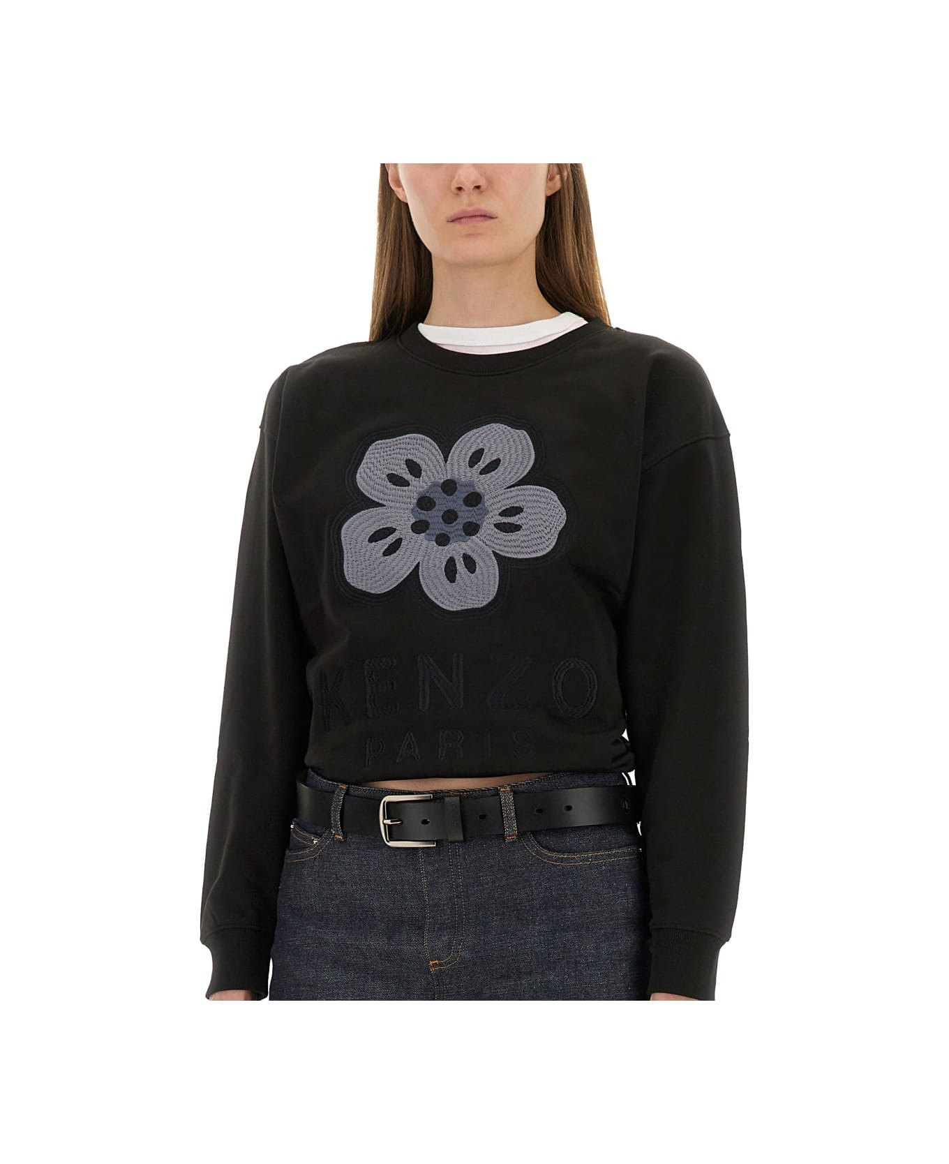 Sweatshirt With 'boke Flower' Embroidery - 4