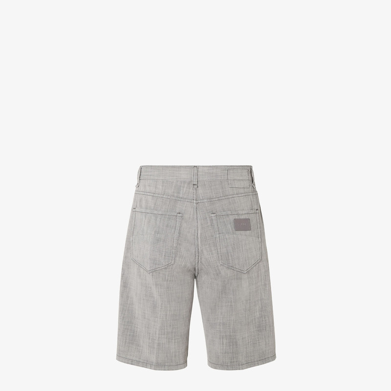 Bermudas Gray denim shorts 2