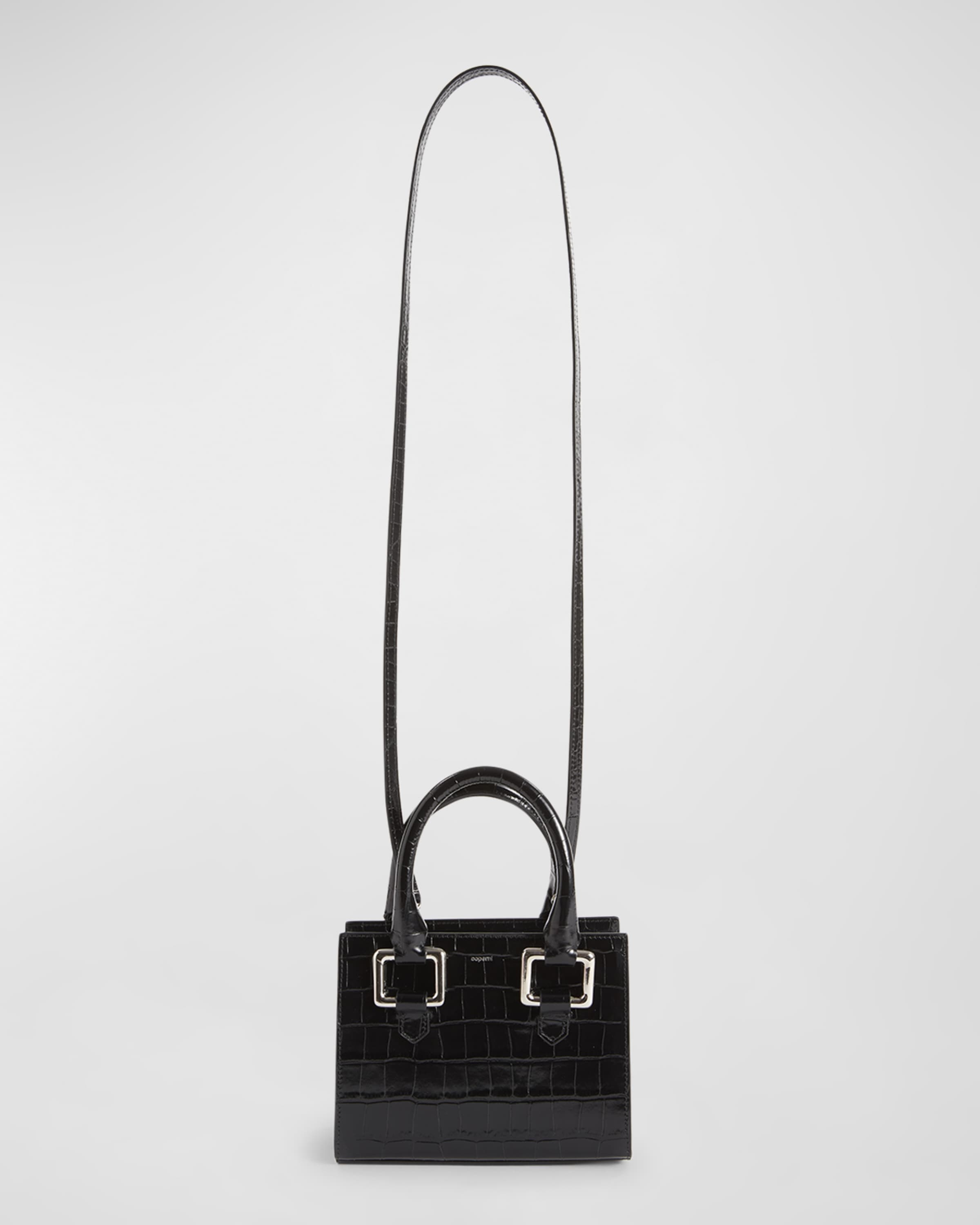 Emoji Croc-Embossed Leather Crossbody Bag - 3