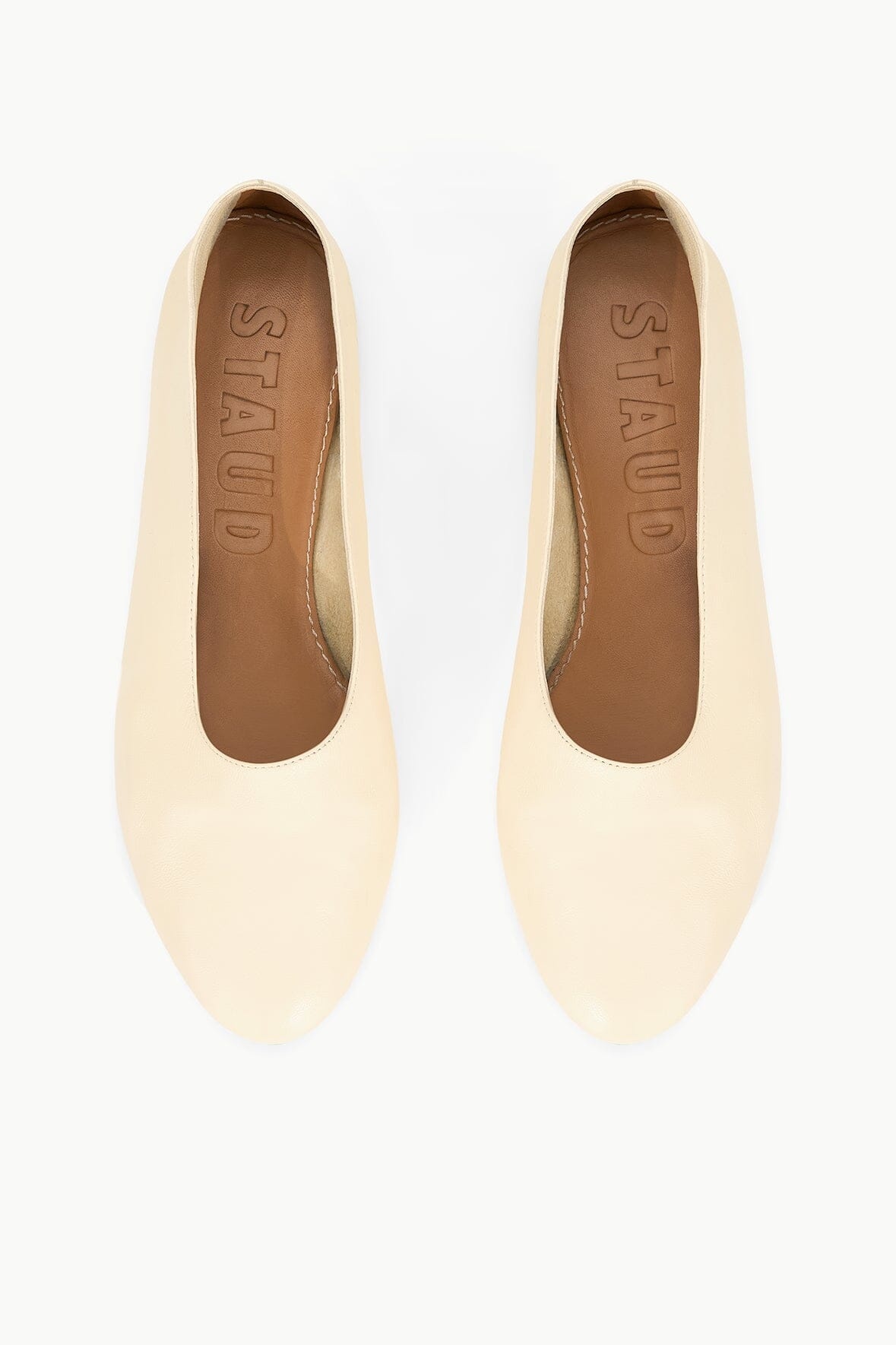 STAUD ALBA BALLET FLAT CREAM - 6