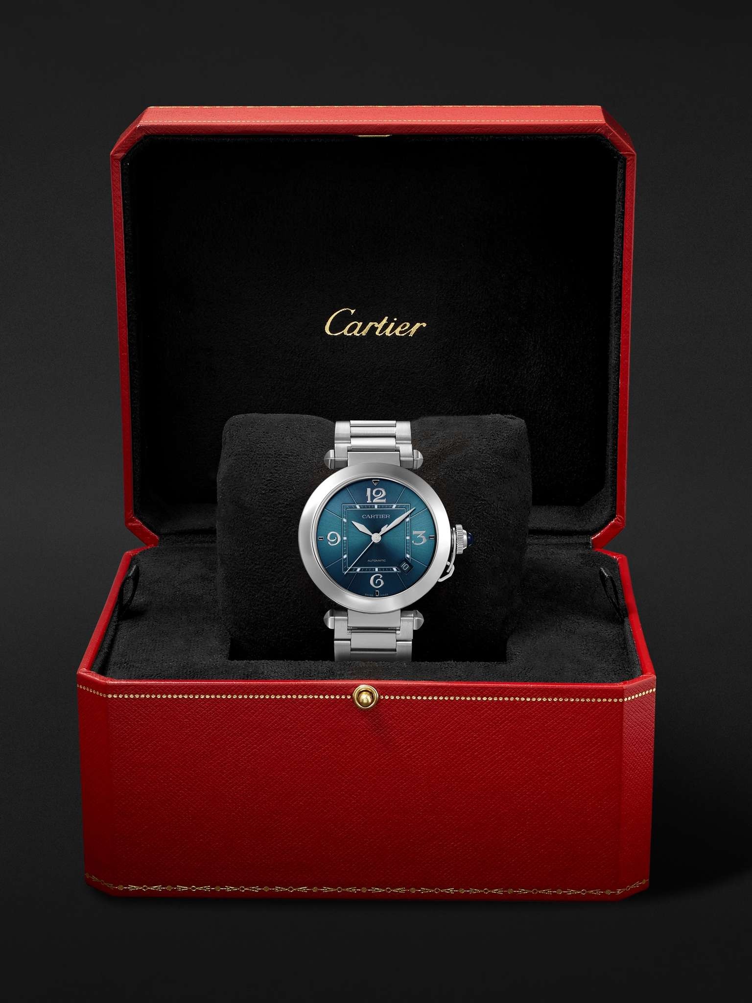 Pasha de Cartier Automatic 41mm Stainless Steel and Leather Watch, Ref. No. CRWSPA0038 - 8
