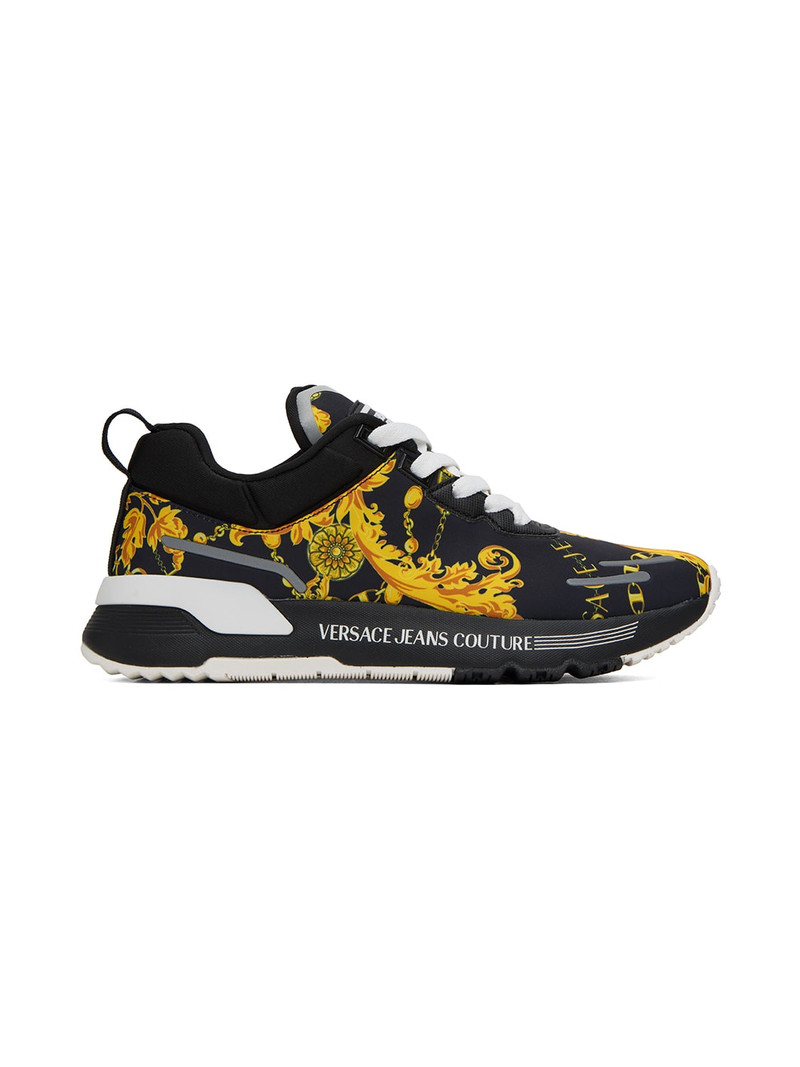 Black & Gold Dynamic Sneakers - 1