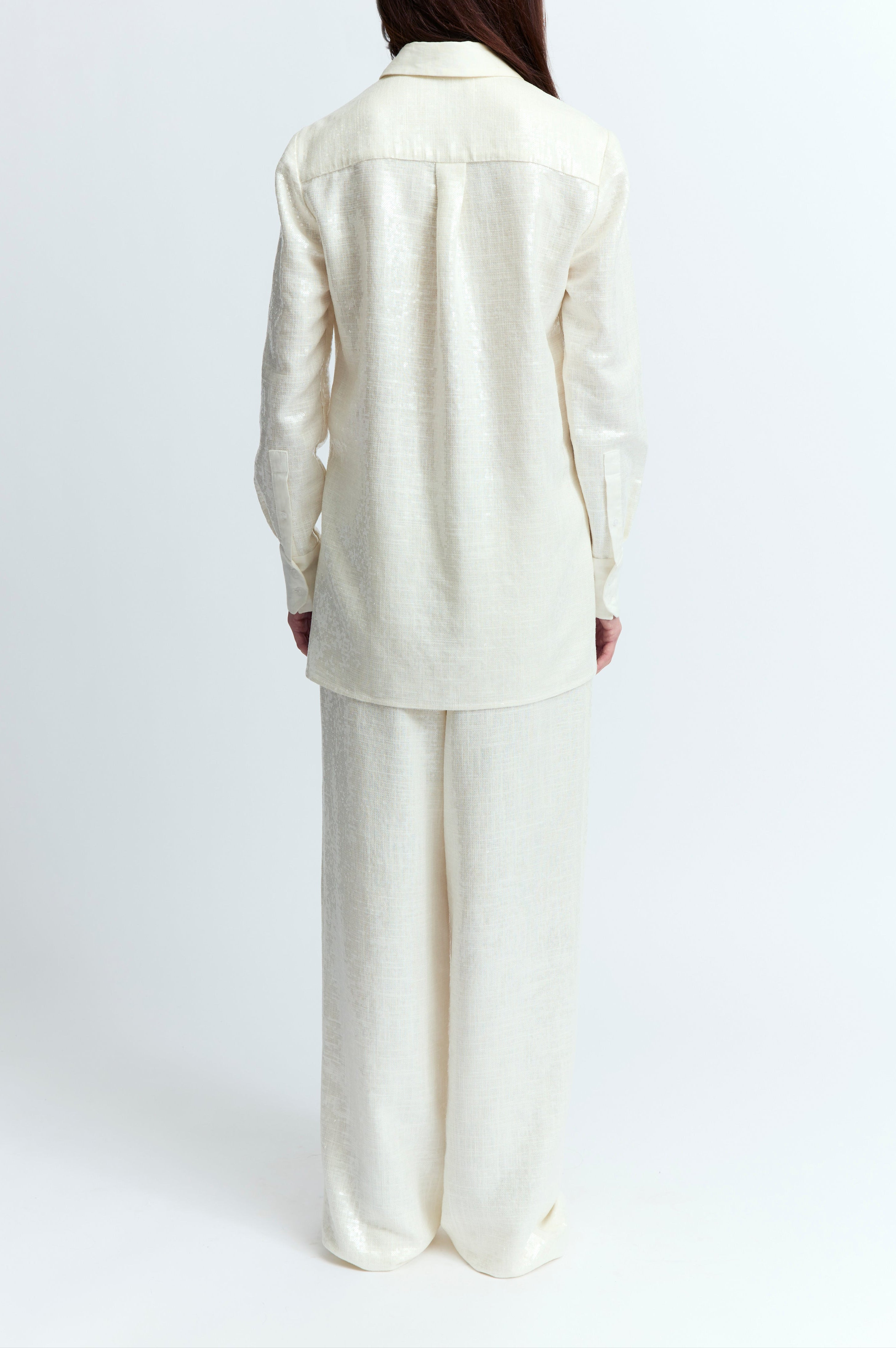 IMA TROUSERS IN LINEN SEQUIN - 4