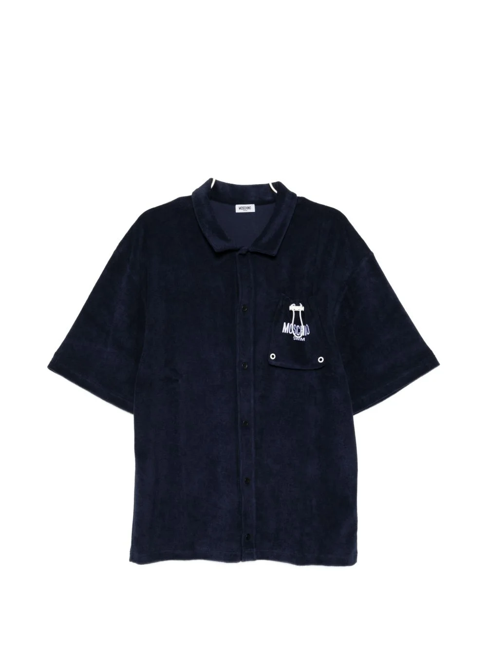 terry-cloth logo-patch shirt - 1