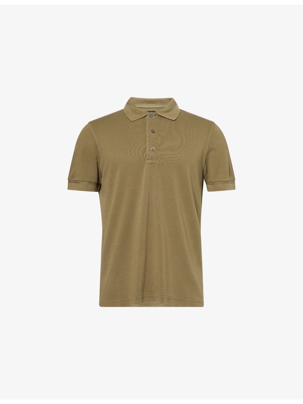 Short-Sleeve Piquet  Cotton-Blend Polo Shirt - 1