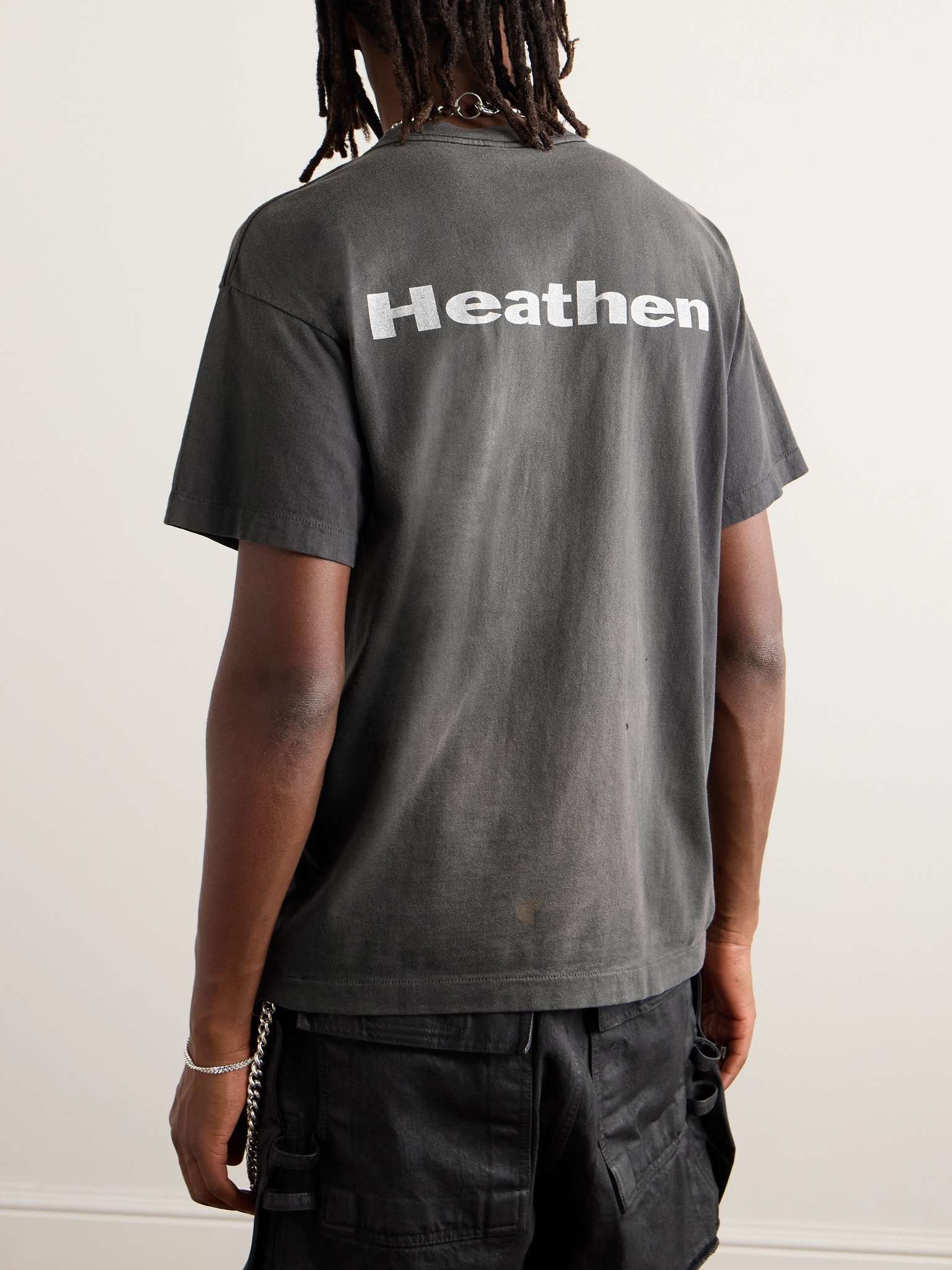 Dead Heathen Printed Distressed Cotton-Jersey T-Shirt - 3