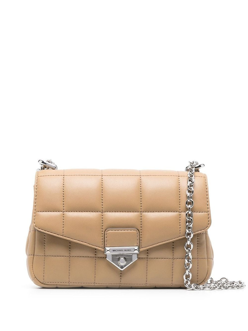 leather quilted shoulder bag 1