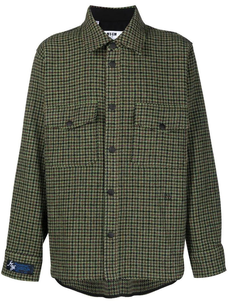 herringbone check-pattern shirt 1