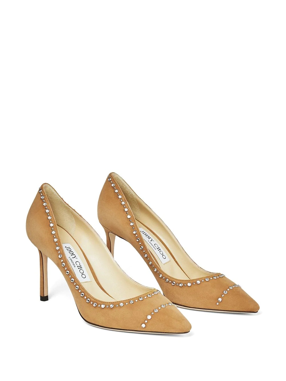 Romy crystal-embellished 85mm pumps - 2