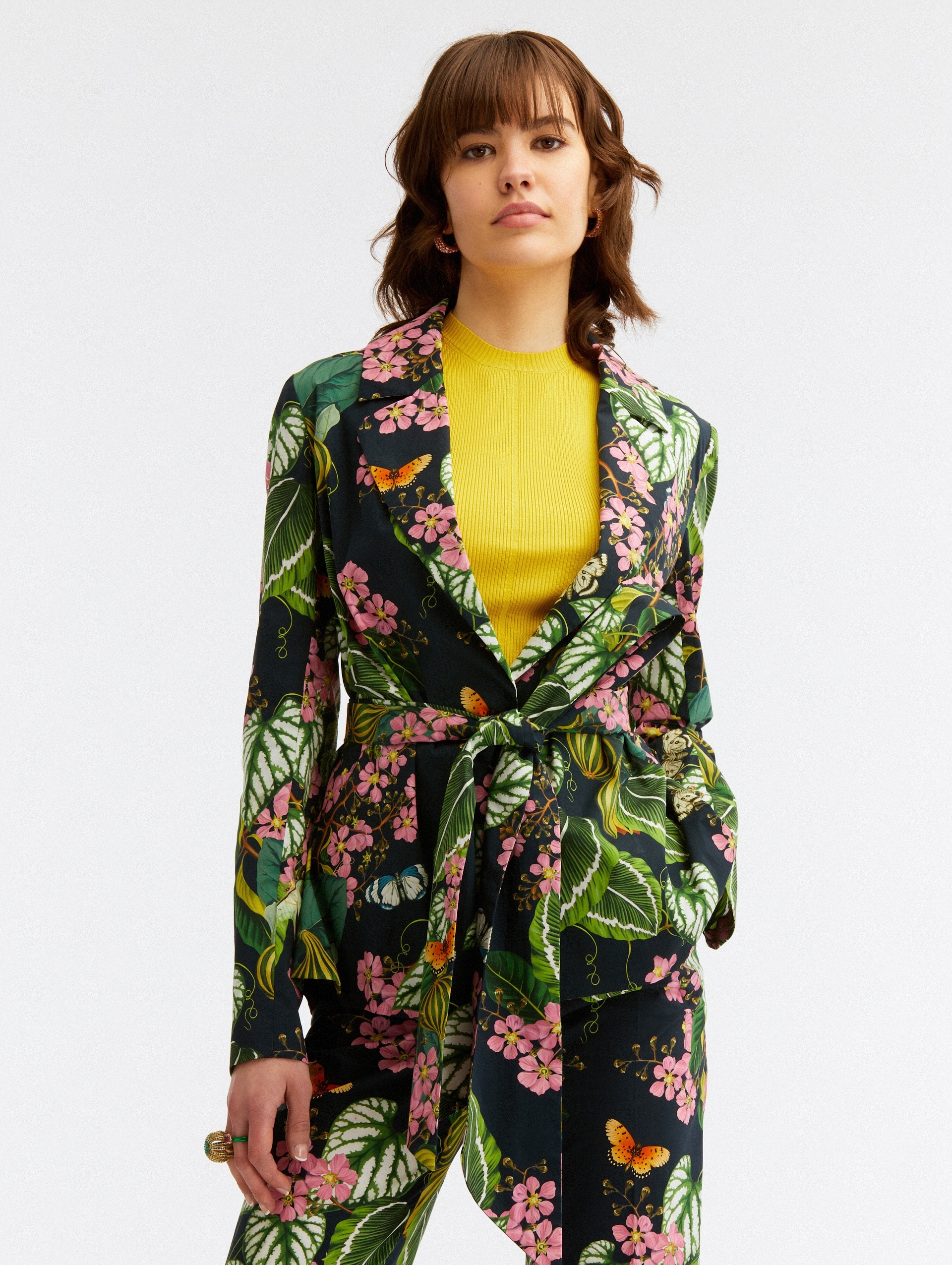 MIXED BOTANICAL COTTON BLAZER - 2