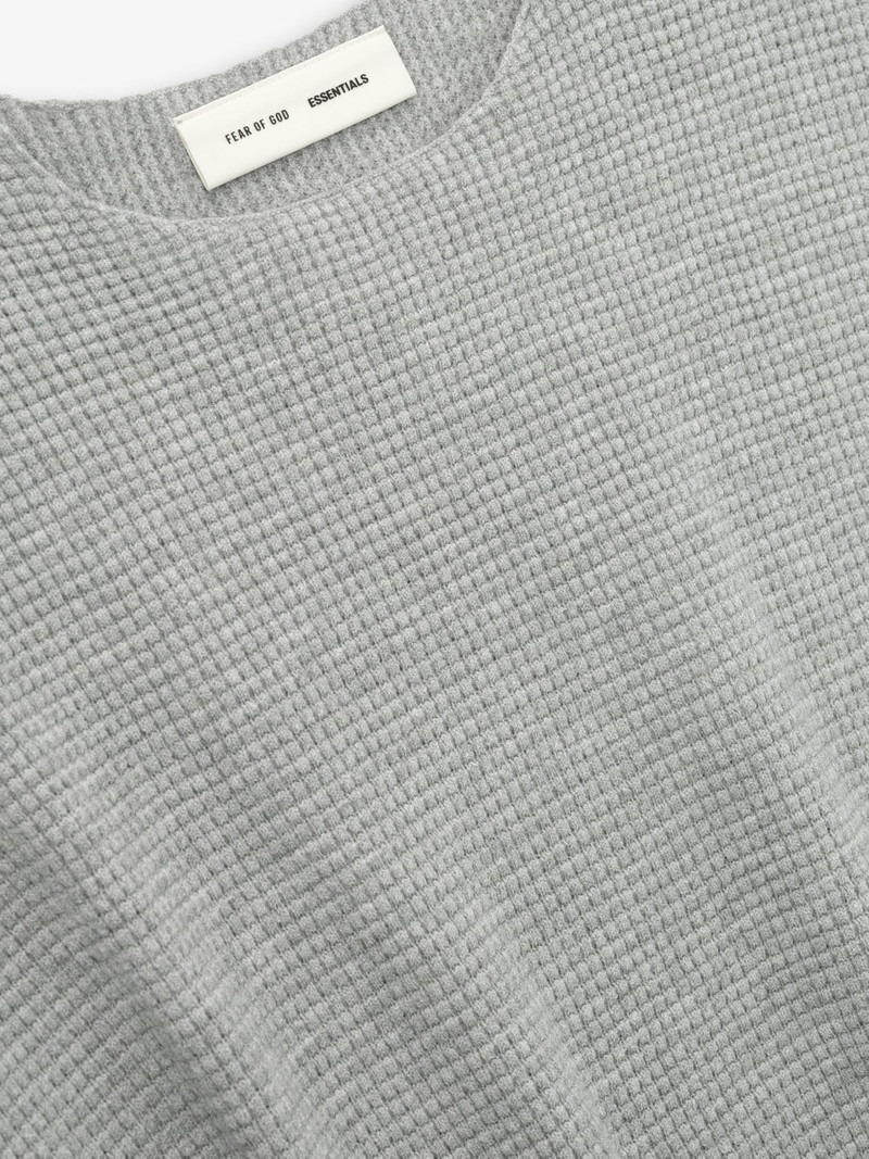 ESSENTIALS Waffle Short Sleeve Sweater outlook