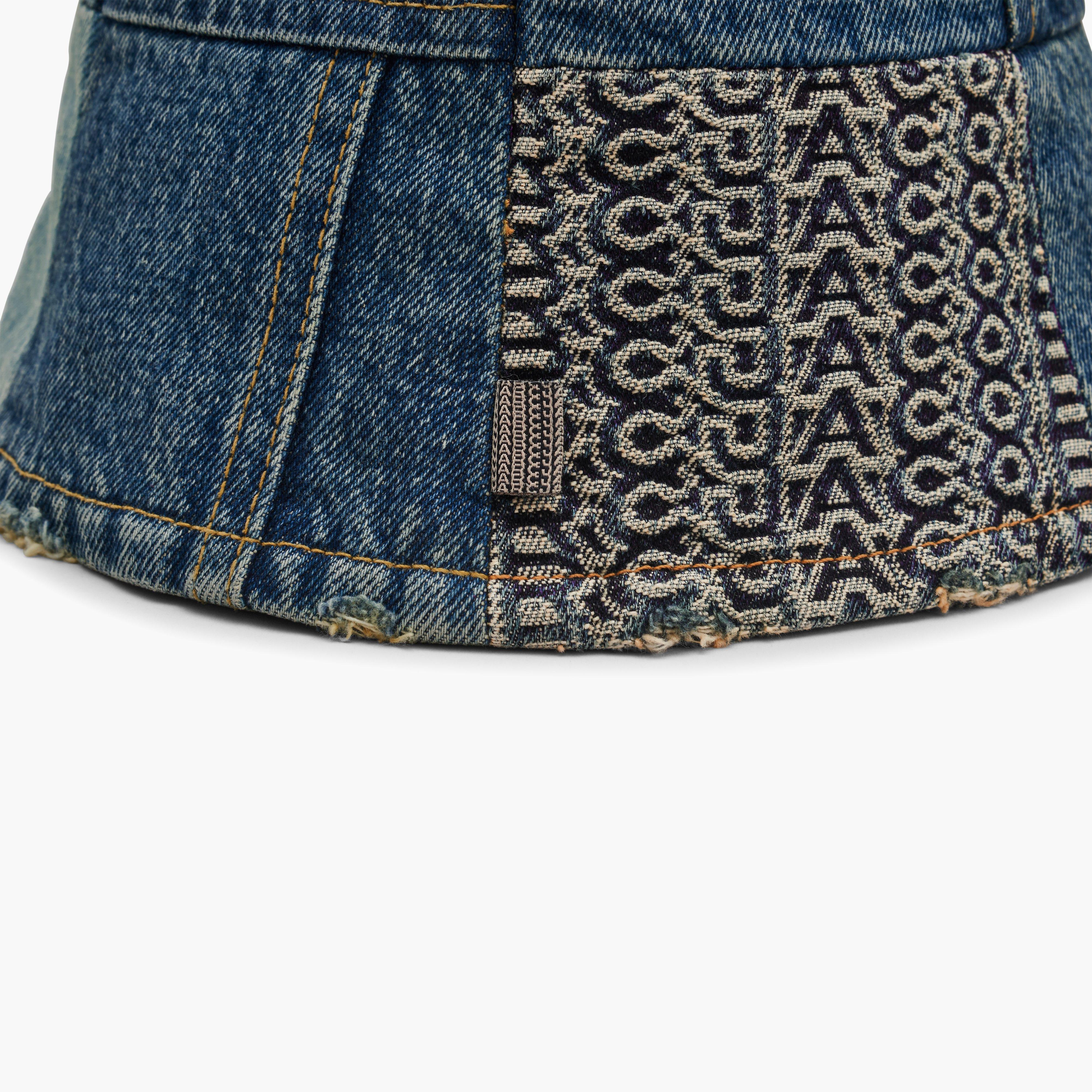 PATCHWORK DENIM BUCKET HAT - 5