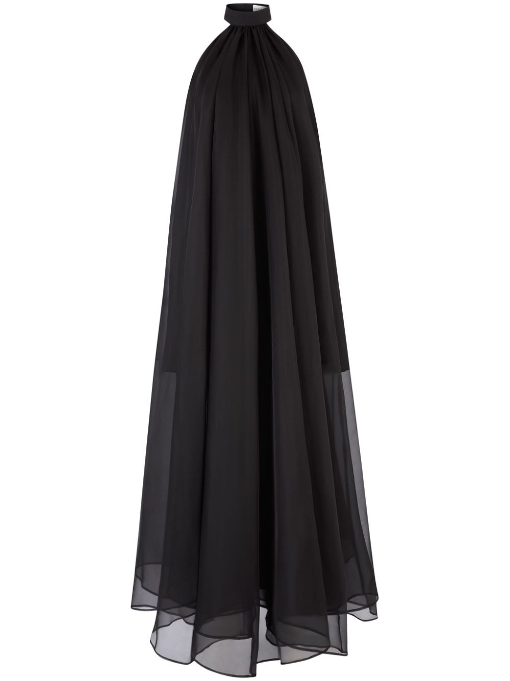 halterneck sheer dress - 1