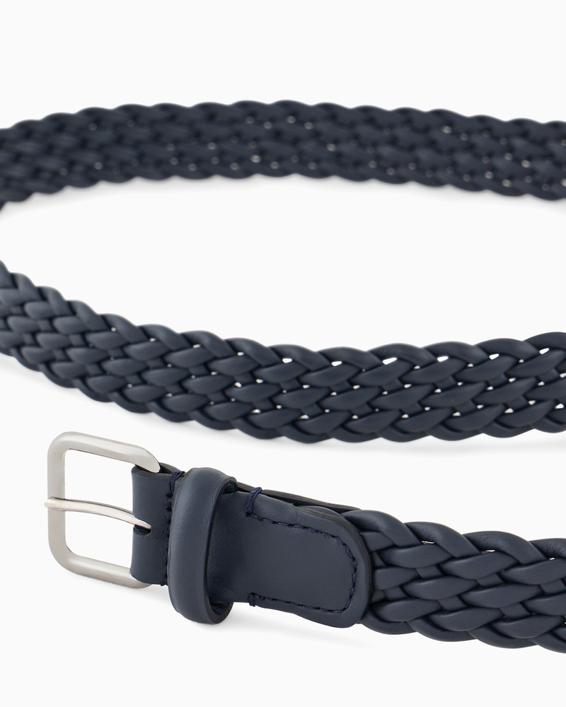 GIORGIO ARMANI WOVEN LEATHER BELT outlook