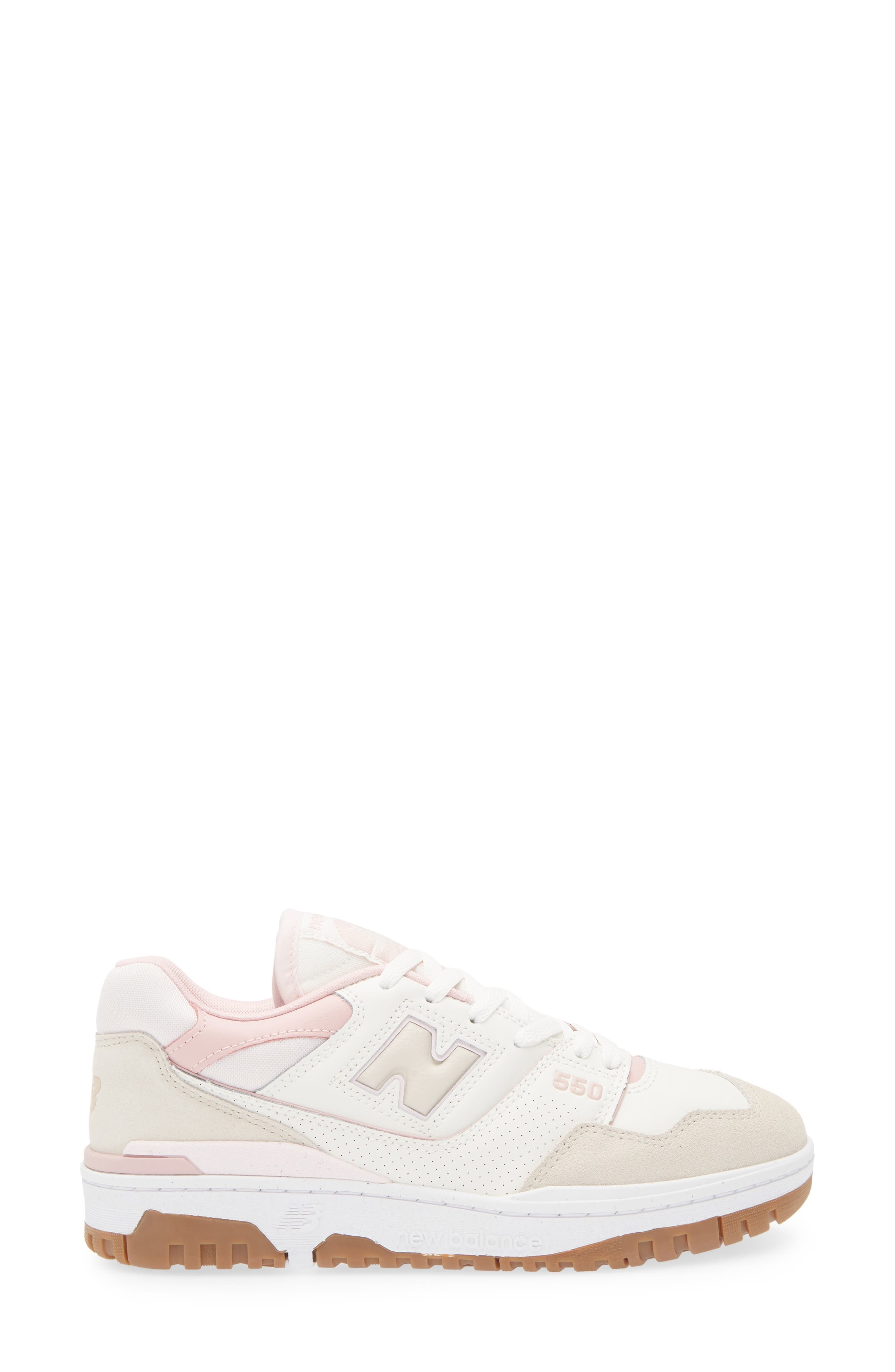 New Balance 550 Basketball Sneaker in Sea Salt/Pink Granite at Nordstrom - 3