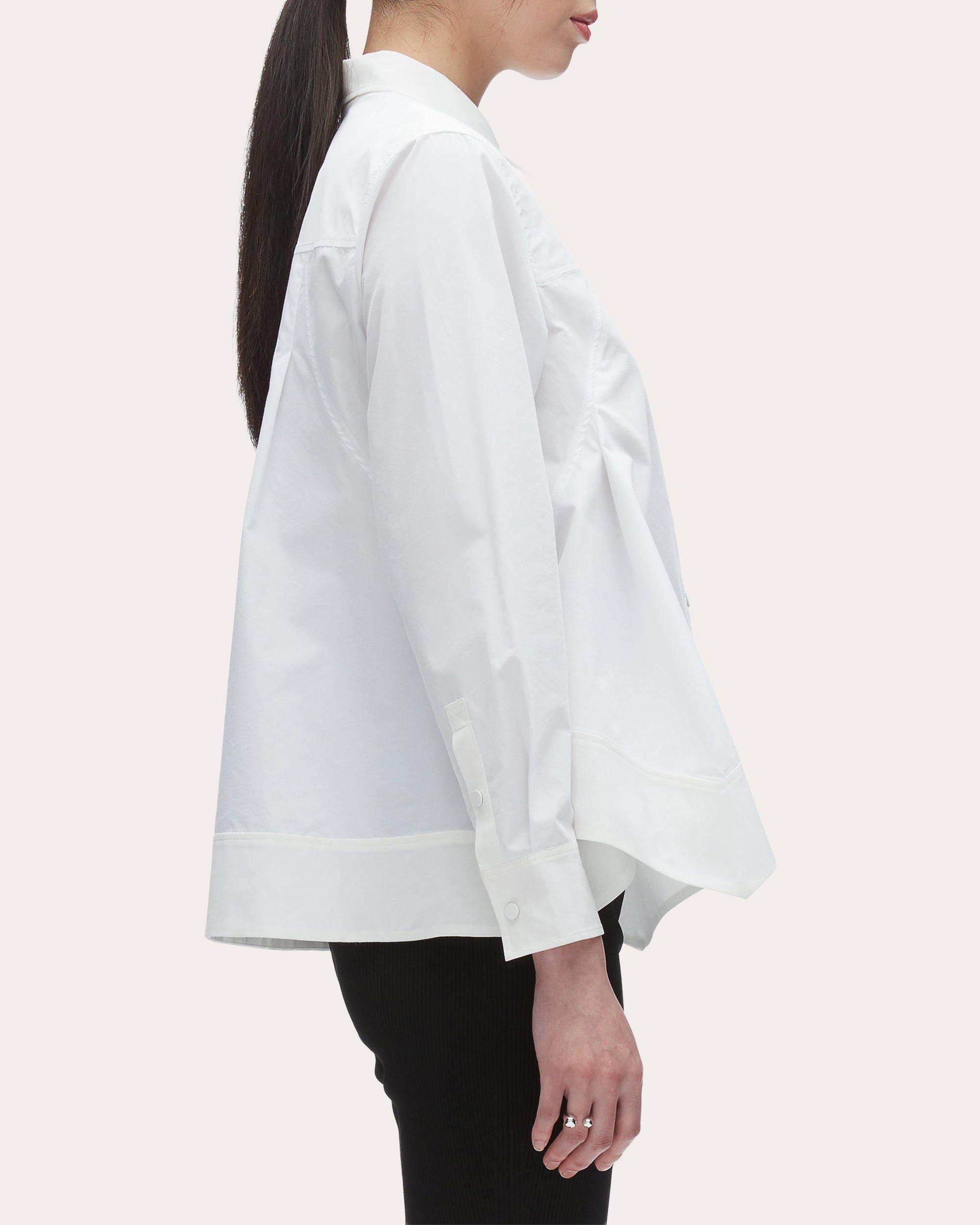 Asymmetric Techno Poplin Shirt - 3