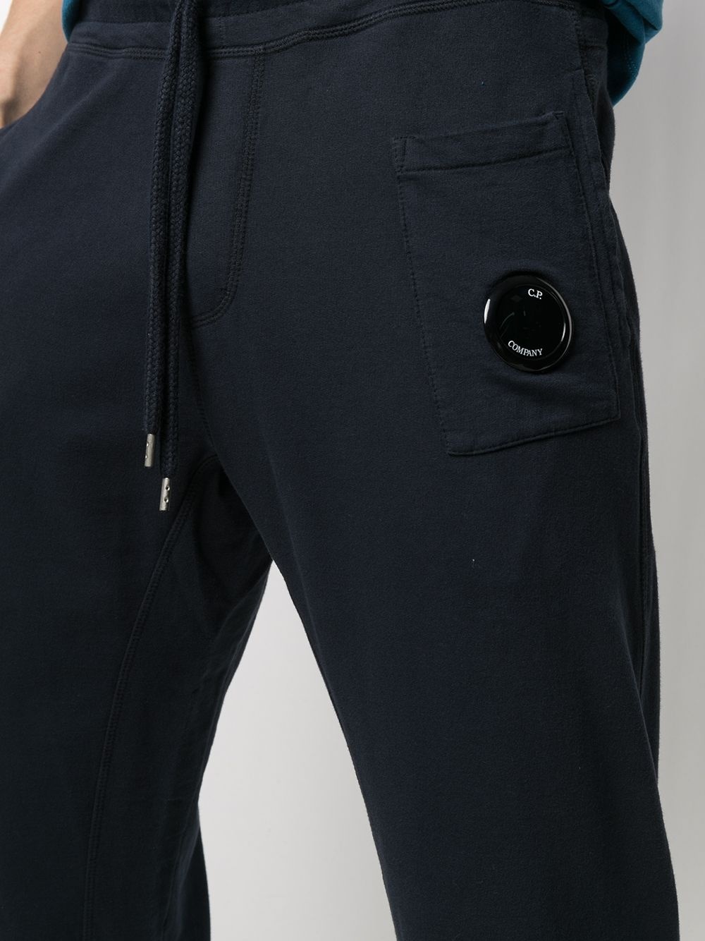 logo-patch cotton track trousers - 5