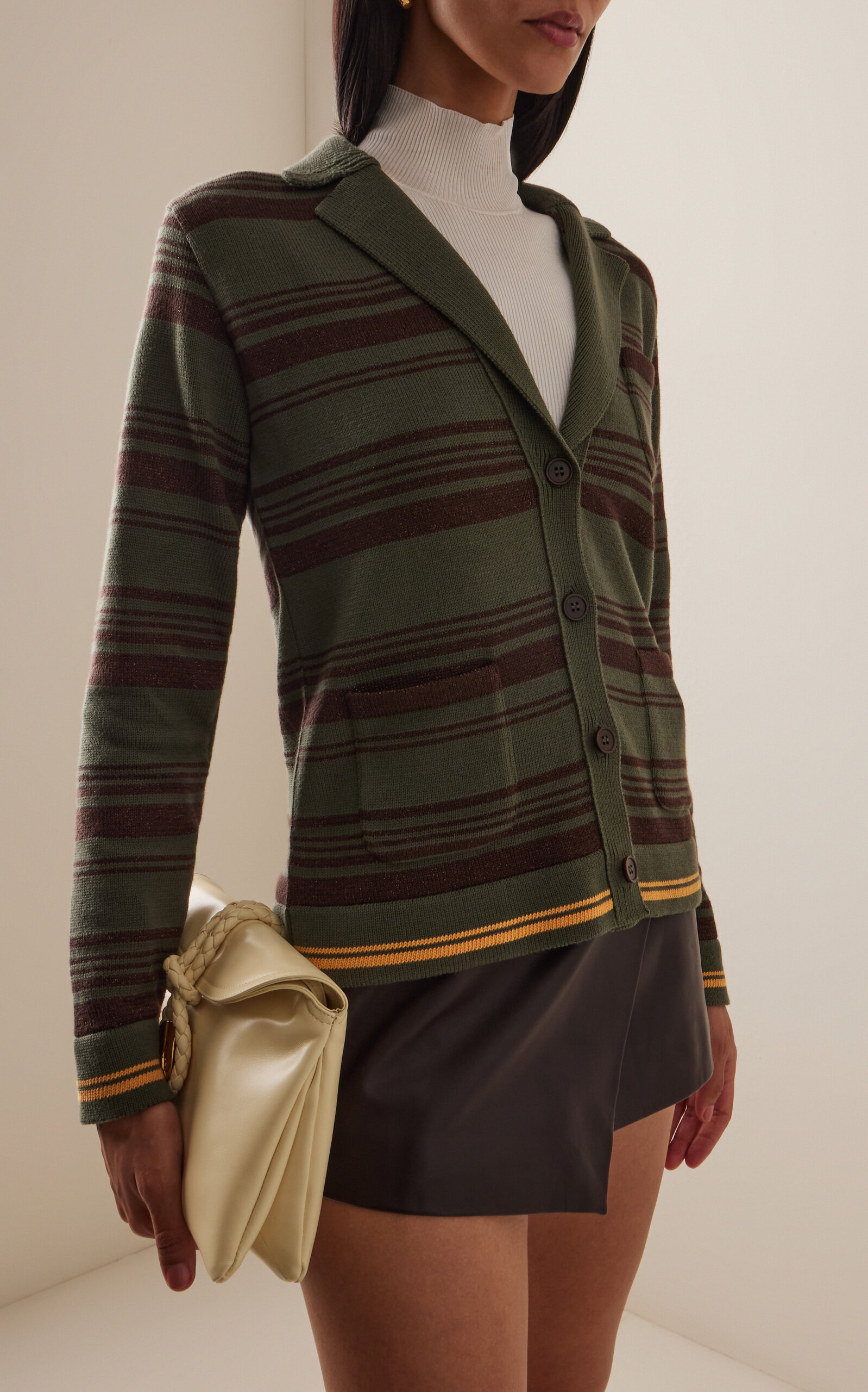 Nerian Knit Cotton Cardigan green - 2