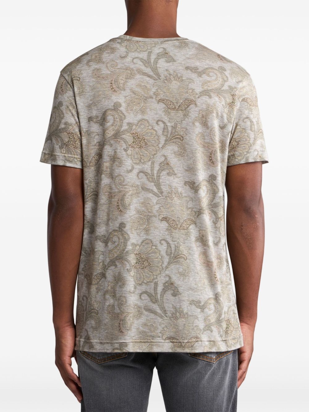 paisley-print T-shirt - 3