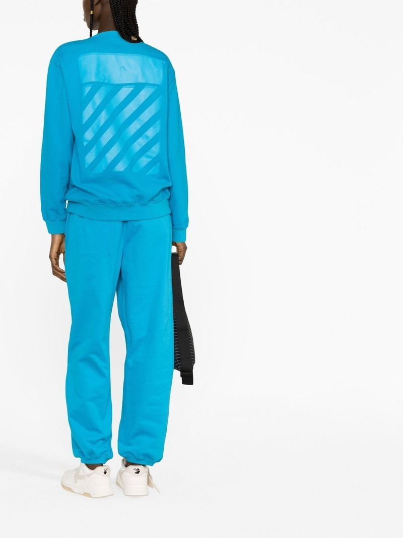 Off-White logo-embroidered cotton track pants outlook