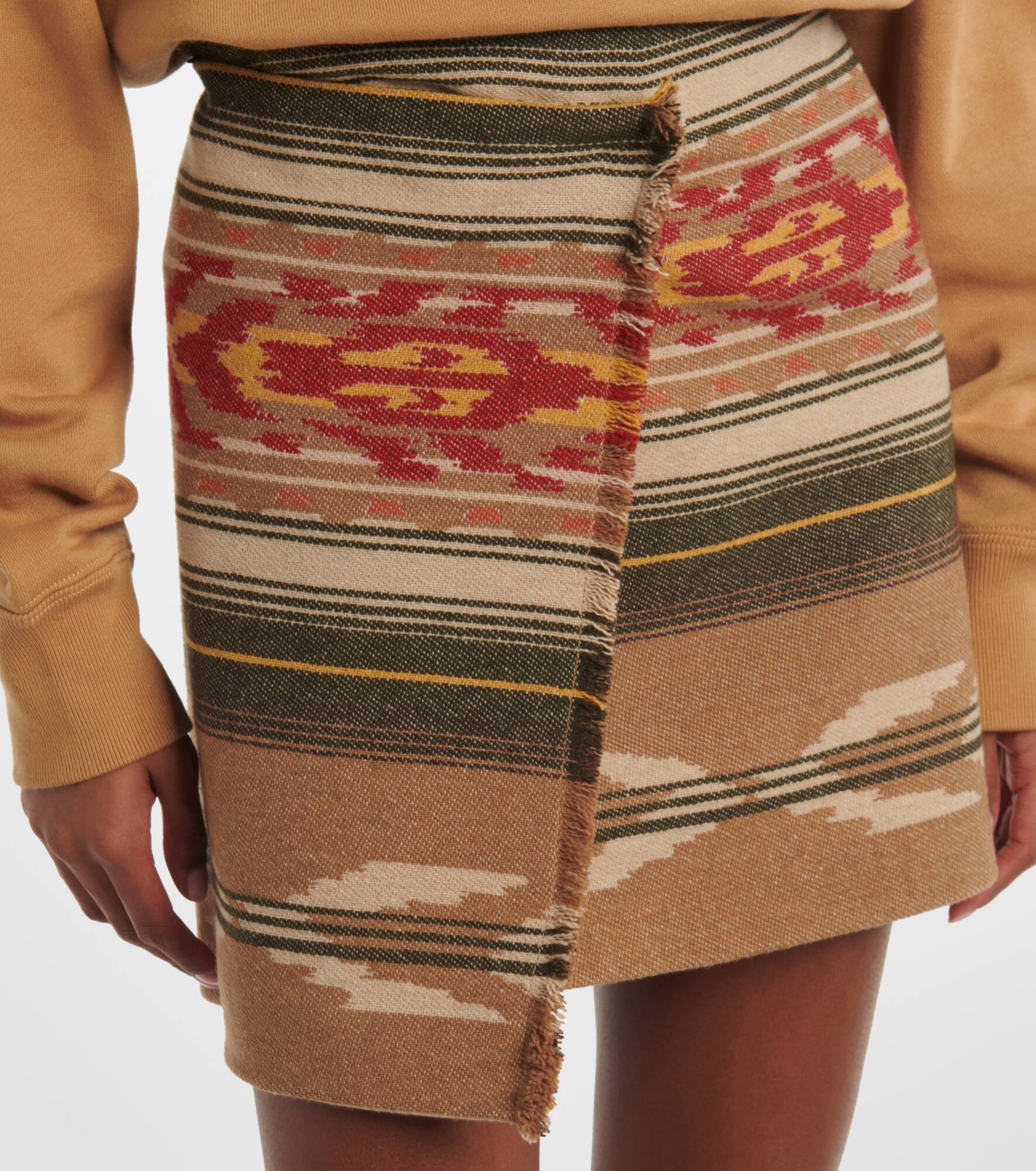 Adelaide fringed wool-blend miniskirt - 4