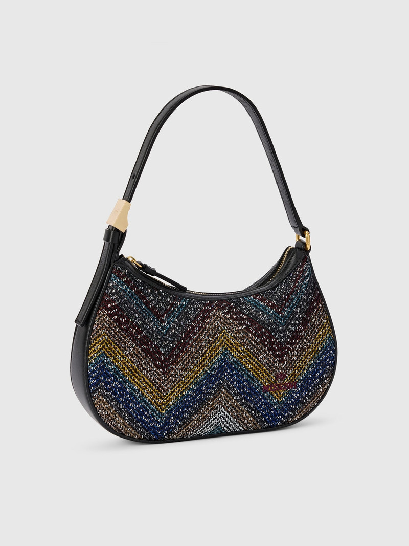 Missoni Zigzag fabric shoulder bag with sequins outlook