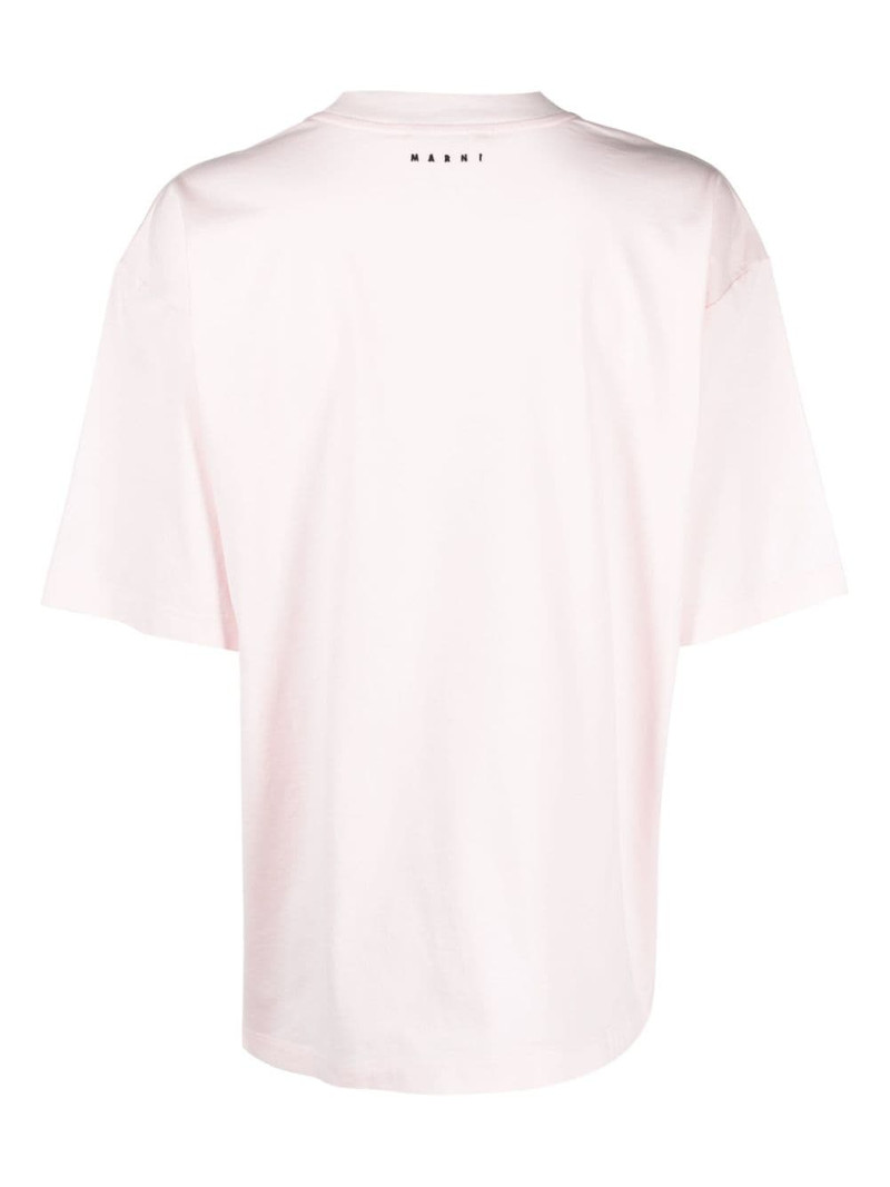 Marni slogan-print cotton T-shirt outlook