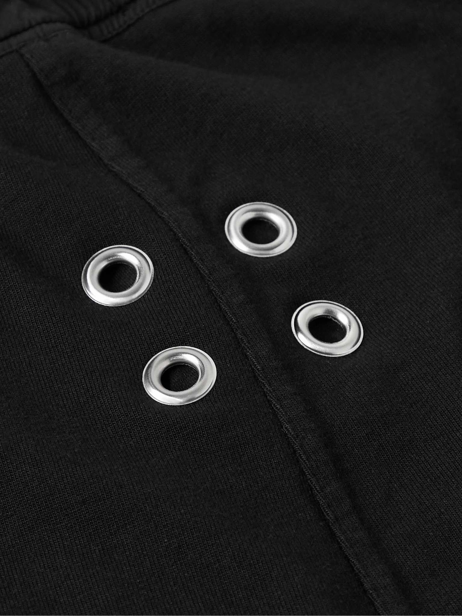 Pods Straight-Leg Eyelet-Embellished Cotton-Jersey Drawstring Shorts - 4