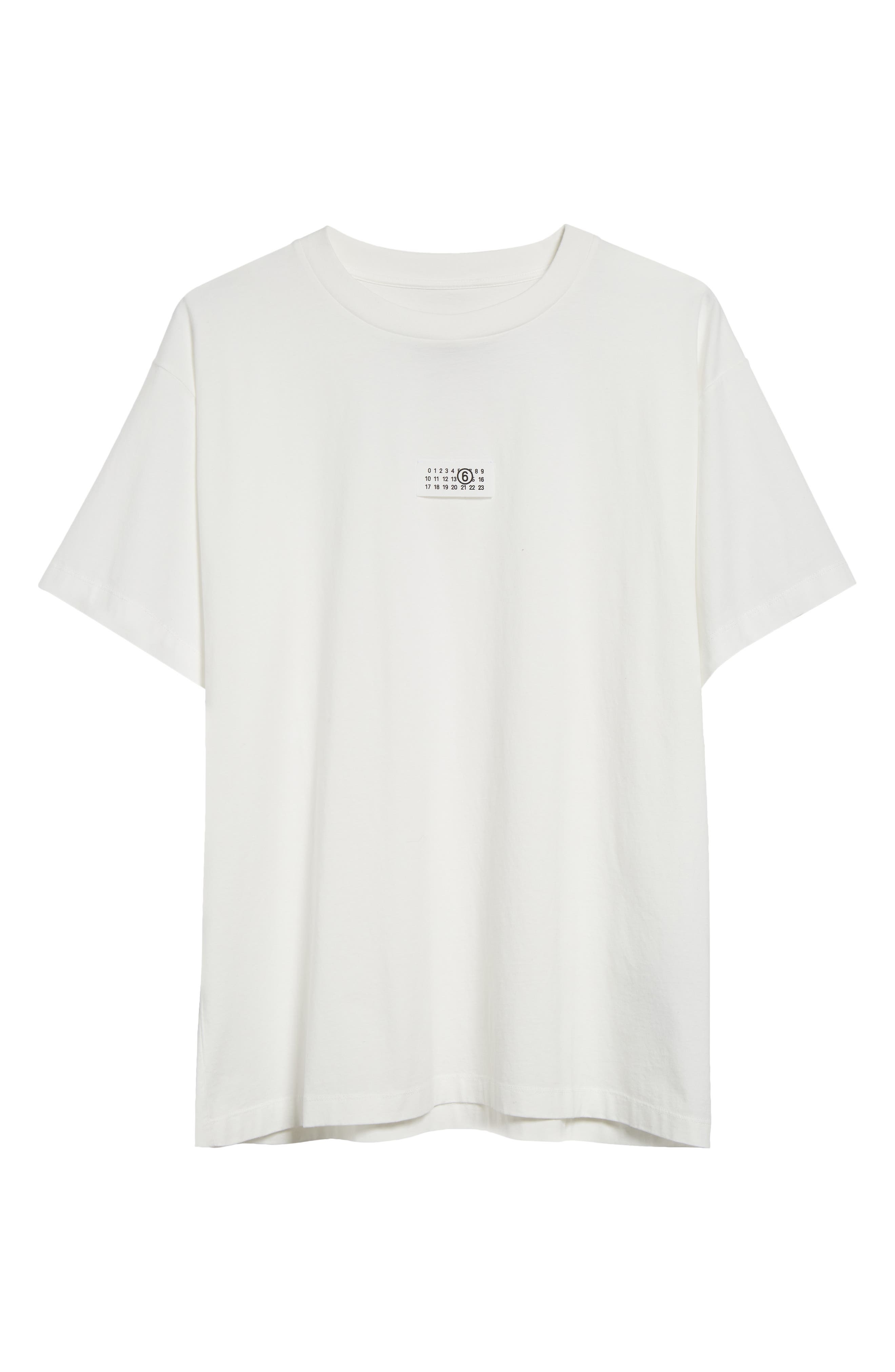 MM6 Maison Margiela Numeric Logo Patch T-Shirt in Off White at Nordstrom - 6