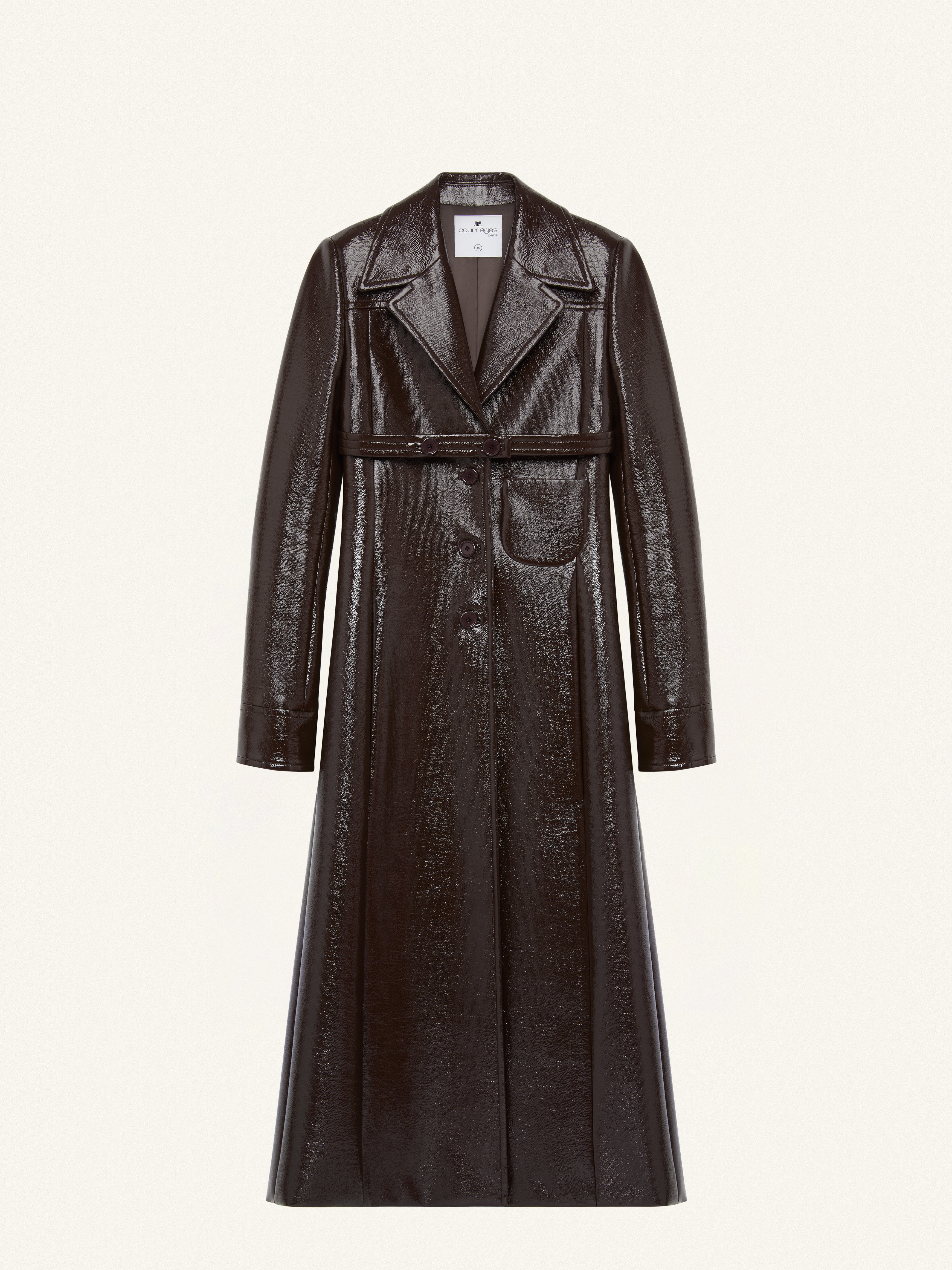 BELTED HERITAGE VINYL COAT - 1
