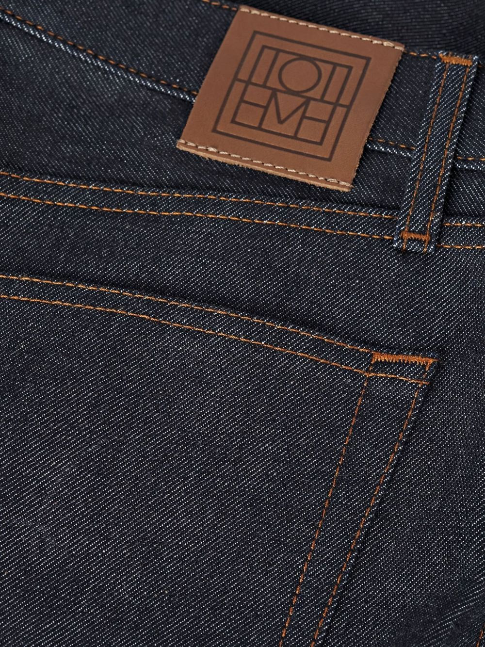 cotton raw-denim jeans - 5