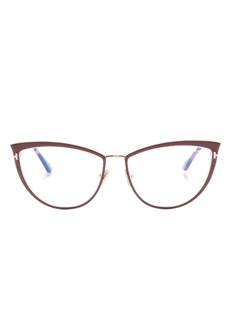 tortoiseshell-effect cat-eye glasses 1