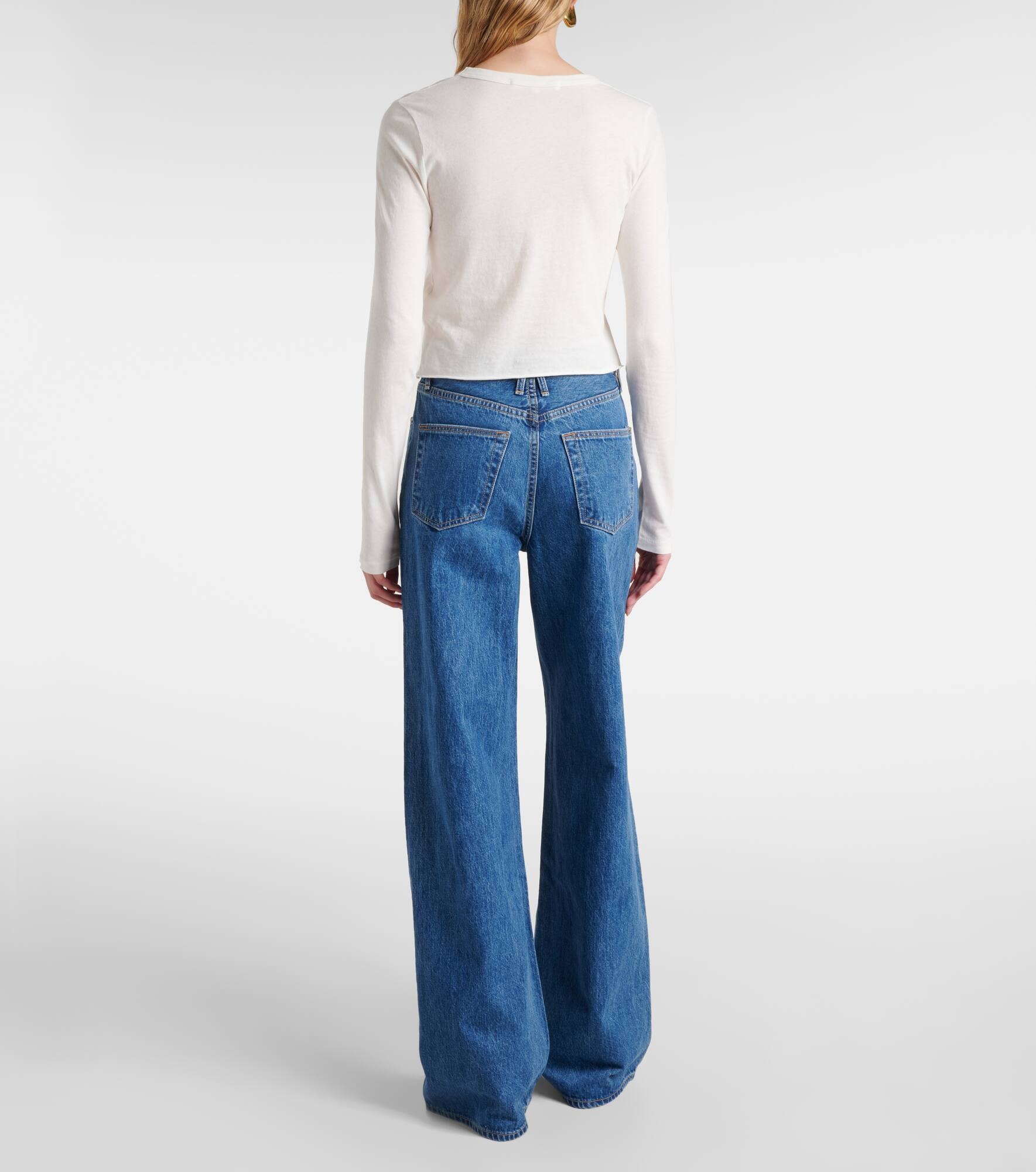 Cropped cotton jersey T-shirt - 3