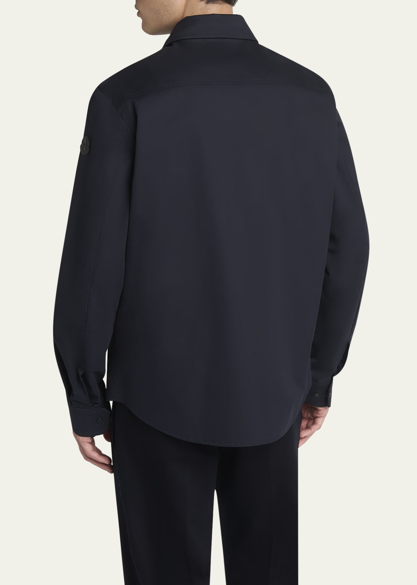 Men's Gabardine Snap-Front Overshirt - 3