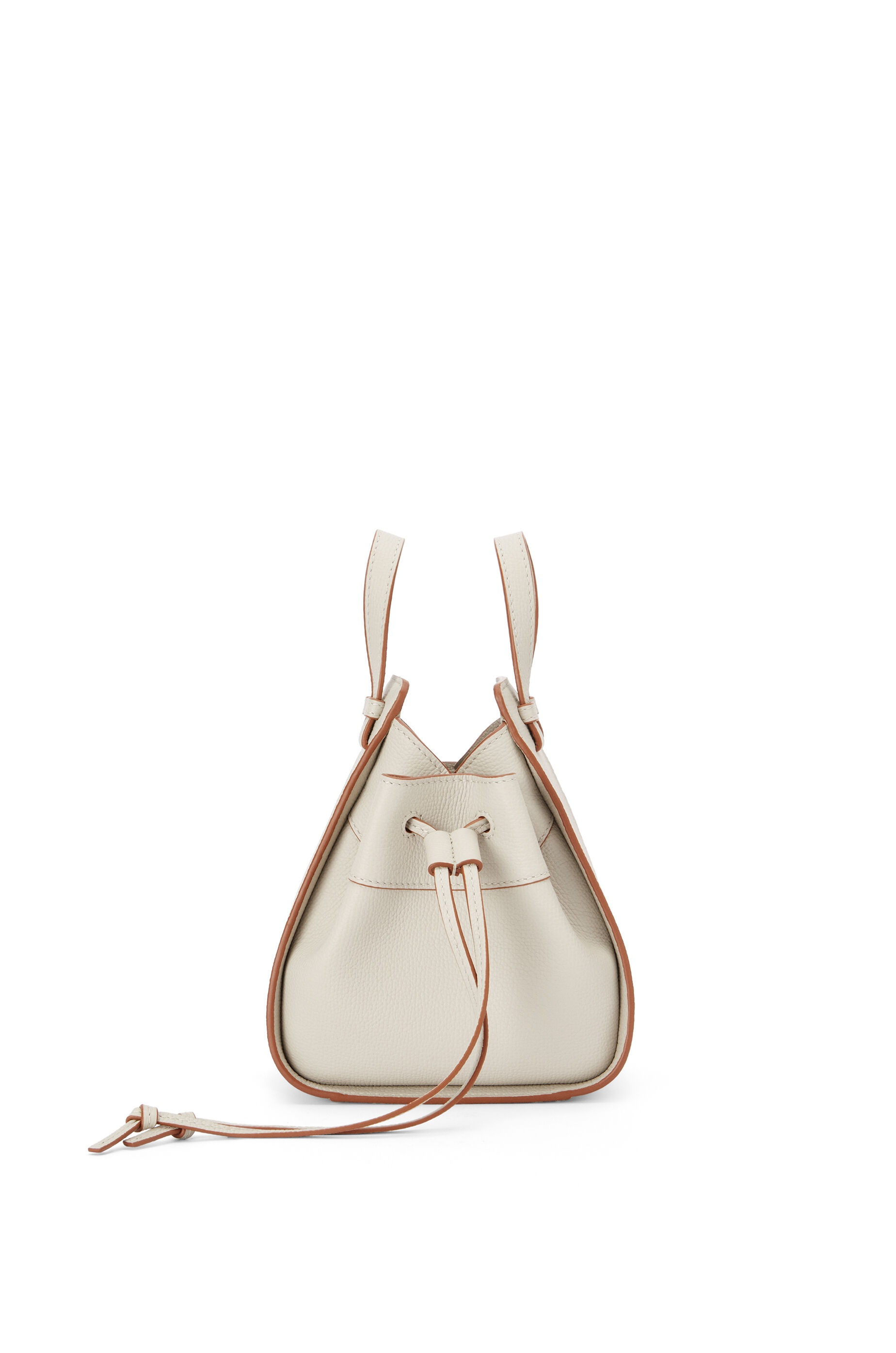Mini Hammock Drawstring in pebble grain calfskin - 4