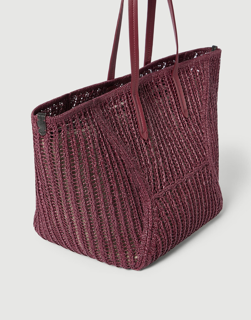 BC Duo bag in techno raffia knit with monili 3